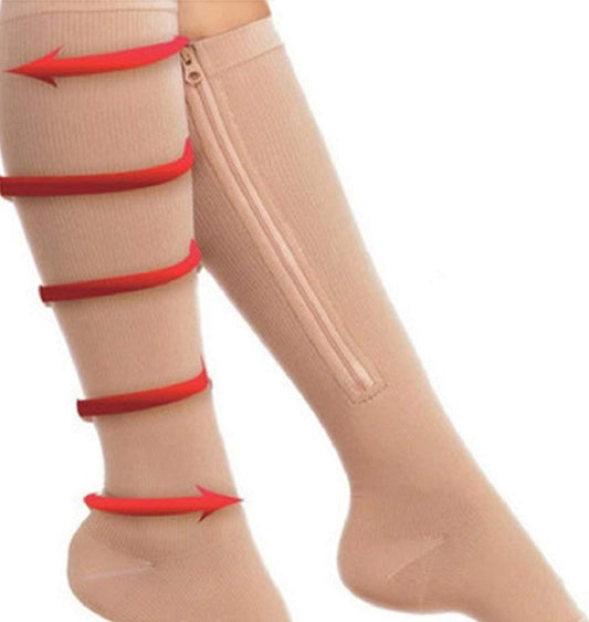 Unisex Medical Zipper Compression Socks (Pair of 1)